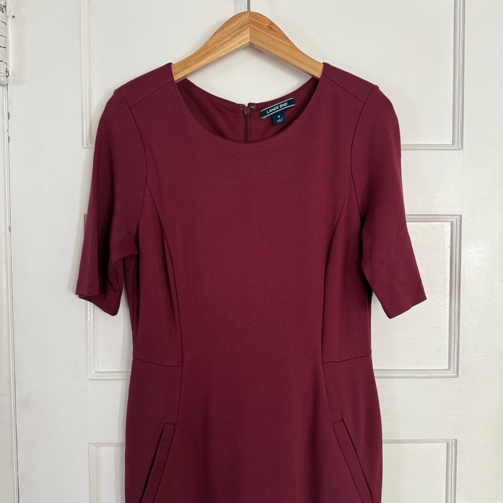 Land’s End Ponte Knit Short Sleeve Dress - Picture 4 of 13
